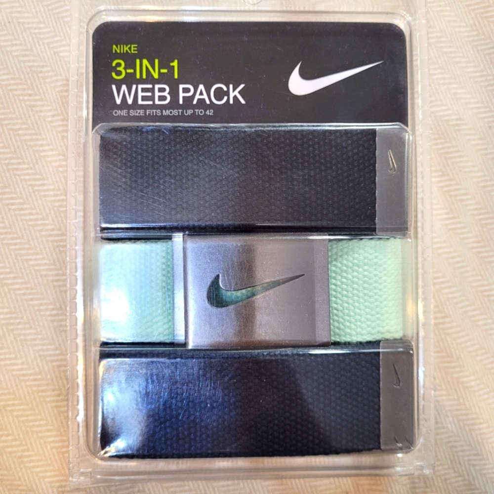 Nike adjustable belt with 3 color options